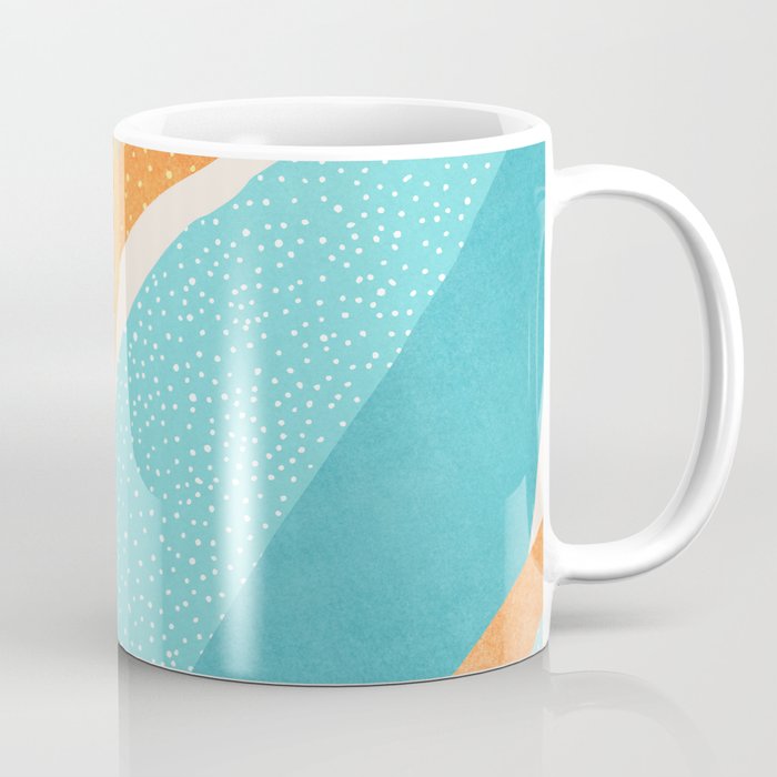 Abstract Tropics in Orange and Blue Coffee Mug Gallery Image 1