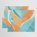 Abstract Tropics in Orange and Blue Placemat Gallery Image 1