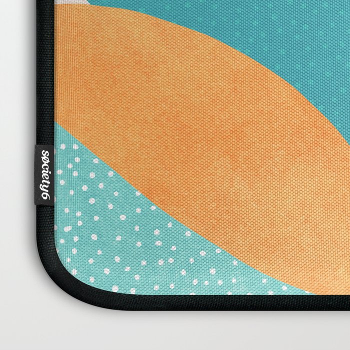 Abstract Tropics in Orange and Blue Laptop Sleeve Gallery Image 3