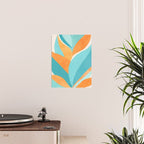 Abstract Tropics in Orange and Blue Poster Gallery Image 2