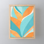 Abstract Tropics in Orange and Blue Mini Art Print Gallery Image 1
