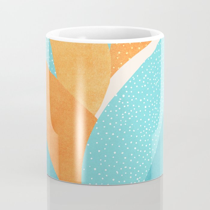 Abstract Tropics in Orange and Blue Coffee Mug Gallery Image 4