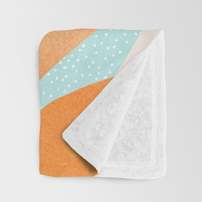 Abstract Tropics in Orange and Blue Throw Blanket Gallery Image 3