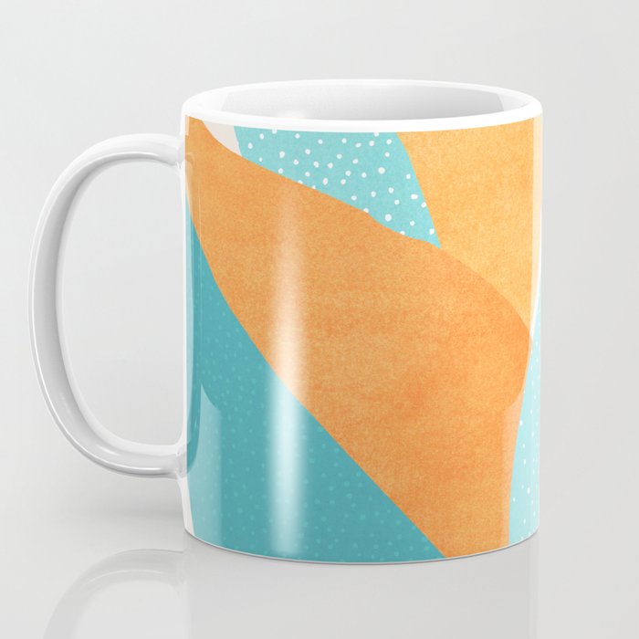 Abstract Tropics in Orange and Blue Coffee Mug Gallery Image 3