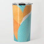 Abstract Tropics in Orange and Blue Travel Mug Gallery Image 1