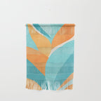 Abstract Tropics in Orange and Blue Wall Hanging Gallery Image 1