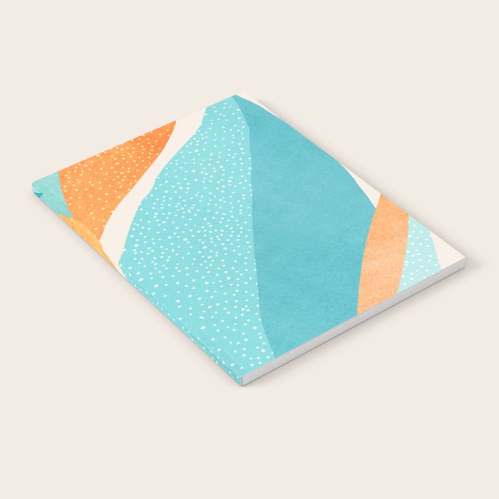 Abstract Tropics in Orange and Blue Notebook Gallery Image 2