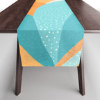 Abstract Tropics in Orange and Blue Table Runner Gallery Image 1