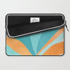 Abstract Tropics in Orange and Blue Laptop Sleeve Gallery Image 2