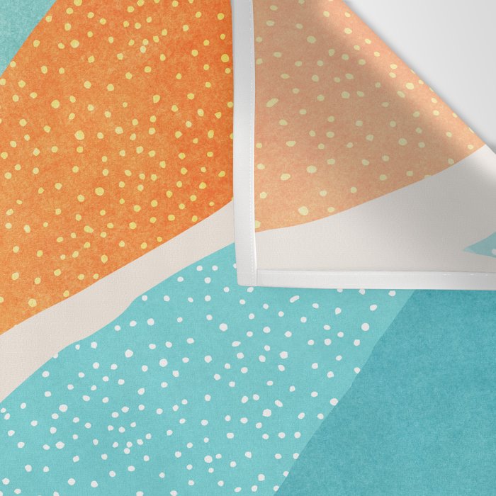 Abstract Tropics in Orange and Blue Wall Tapestry Gallery Image 3