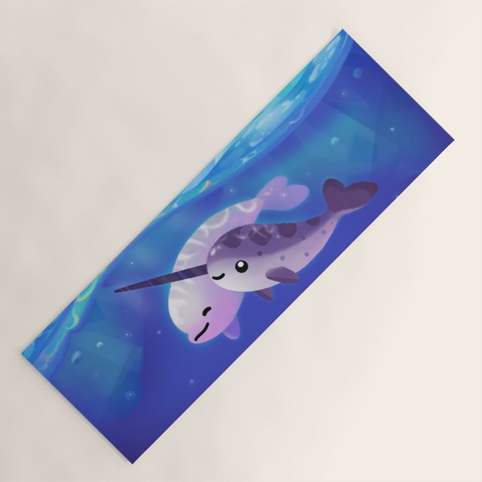 Beluga and Narwhal Yoga Mat Gallery Image 1