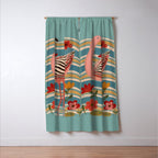 Pink Flamingo Window Curtain Gallery Image 3