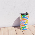 Colorful abstract brush stroke art pattern Travel Mug Gallery Image 4