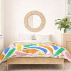 Colorful abstract brush stroke art pattern Duvet Cover Gallery Image 3