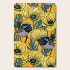 Fairy wren and poppies in yellow Cutting Board Gallery Image 1