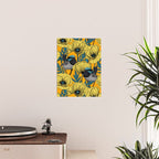 Fairy wren and poppies in yellow Poster Gallery Image 2