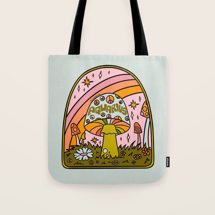 Aquarius Mushroom Tote Bag Gallery Image 1