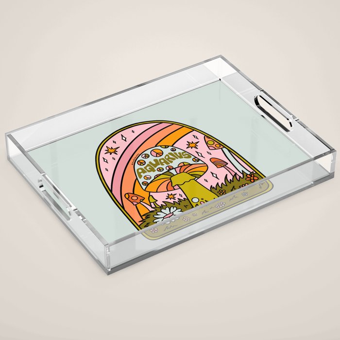 Aquarius Mushroom Acrylic Tray Gallery Image 1