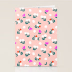 Dainty Blooms Pattern - Pink Stationery Card Gallery Image 2