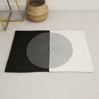 Circular Lines III Black & White Rug Gallery Image 1