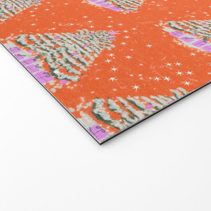 Seasons Greetings Snowy Christmas Tree with Presents Welcome Mat Gallery Image 2