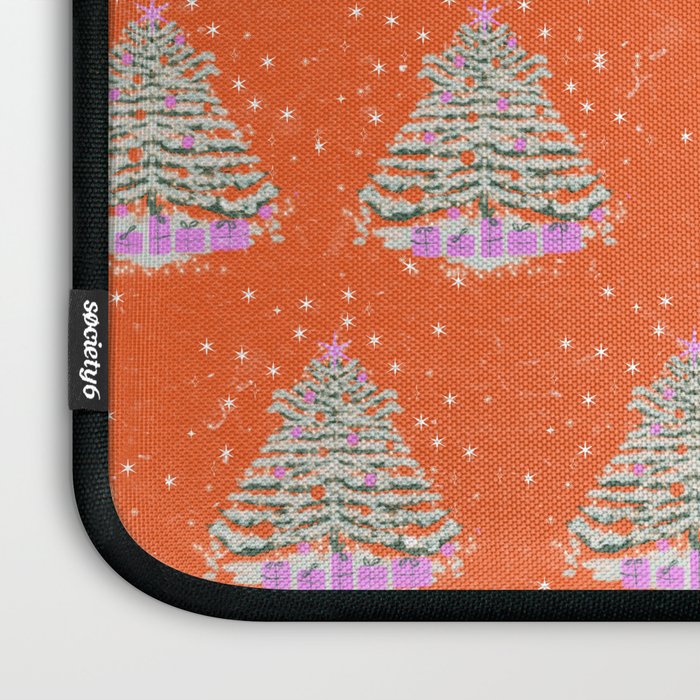 Seasons Greetings Snowy Christmas Tree with Presents Laptop Sleeve Gallery Image 3