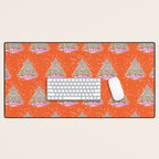 Seasons Greetings Snowy Christmas Tree with Presents Desk Mat Gallery Image 1