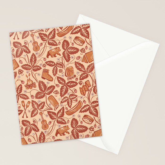 Summer Camping - Copper Peach Stationery Card Gallery Image 2