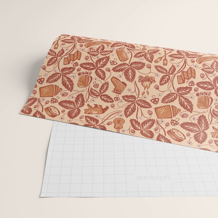 Summer Camping - Copper Peach Wrapping Paper Gallery Image 2