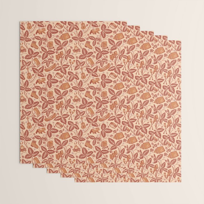 Summer Camping - Copper Peach Wrapping Paper Gallery Image 3