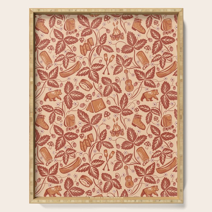 Summer Camping - Copper Peach Serving Tray Gallery Image 1