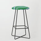 Green and Light Blue Modern Retro Liquid Swirl Abstract Pattern Stool Gallery Image 1