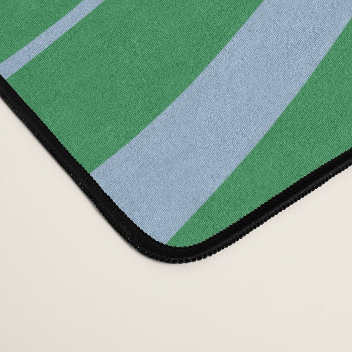 Green and Light Blue Modern Retro Liquid Swirl Abstract Pattern Desk Mat Gallery Image 4