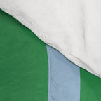 Green and Light Blue Modern Retro Liquid Swirl Abstract Pattern Comforter Gallery Image 4