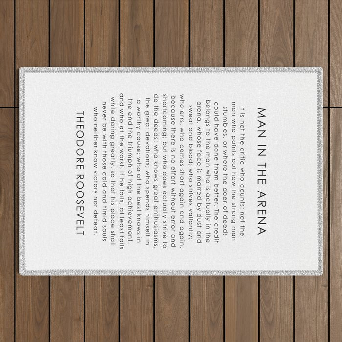 The man in the arena Outdoor Rug Gallery Image 1