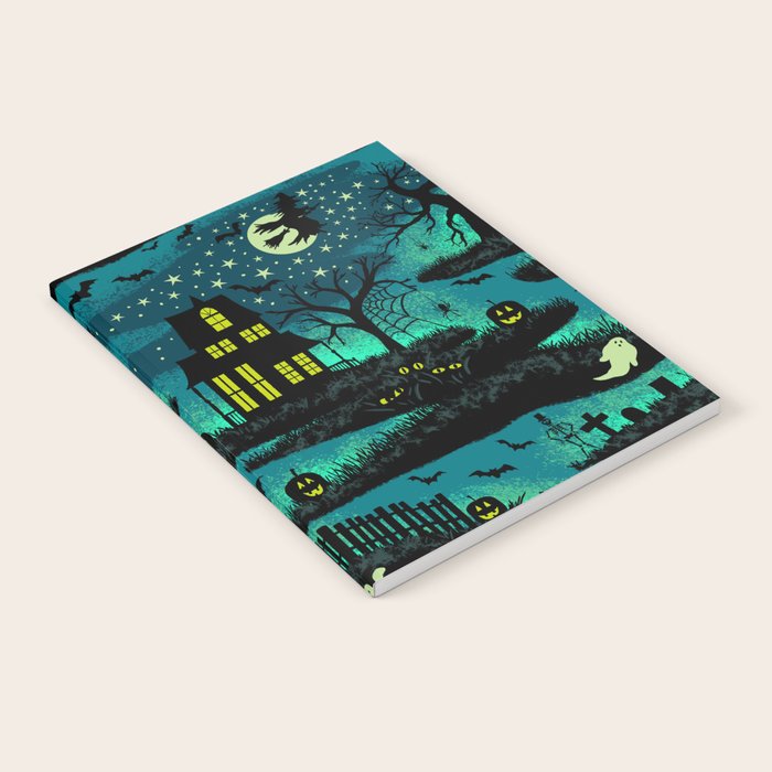 Halloween Night - Fox Fire Green Notebook Gallery Image 1