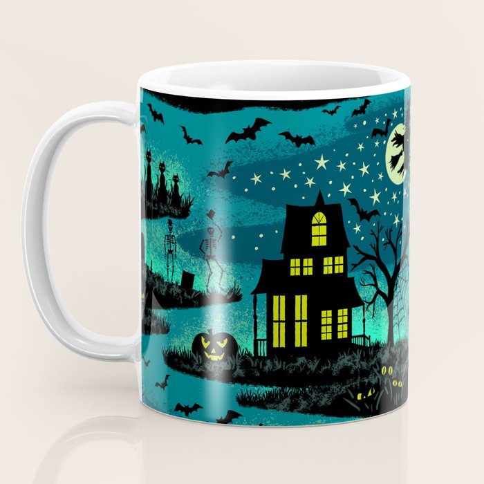 Halloween Night - Fox Fire Green Coffee Mug Gallery Image 3