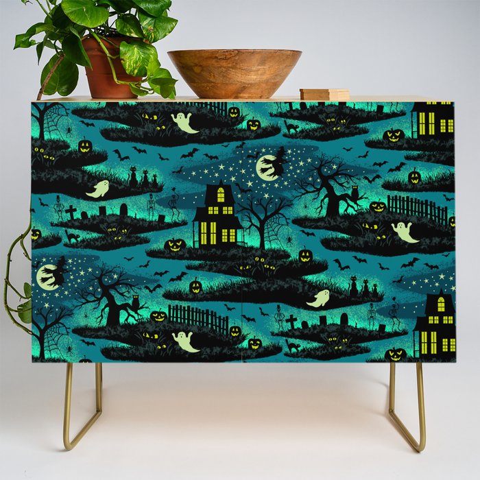 Halloween Night - Fox Fire Green Credenza Gallery Image 1