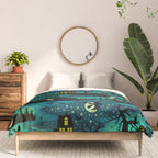 Halloween Night - Fox Fire Green Comforter Gallery Image 3