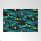 Halloween Night - Fox Fire Green Welcome Mat Gallery Image 1