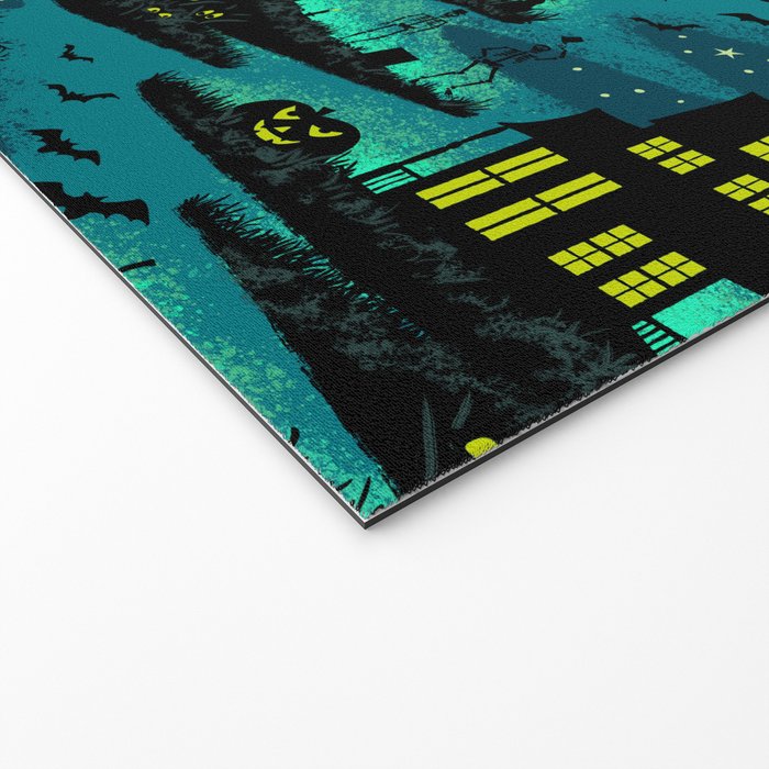Halloween Night - Fox Fire Green Welcome Mat Gallery Image 2