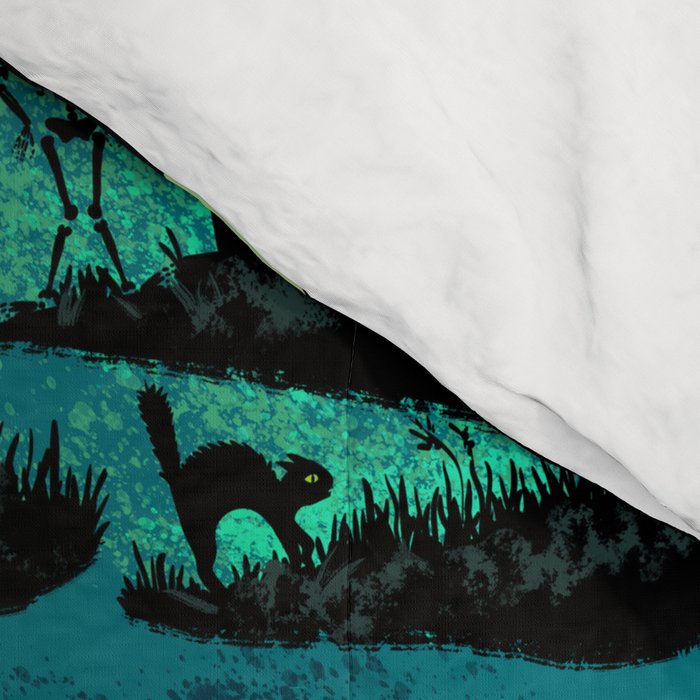 Halloween Night - Fox Fire Green Comforter Gallery Image 4