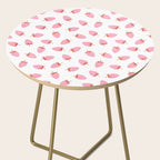 Sweet Strawberries - pink and red on white Side Table Gallery Image 2