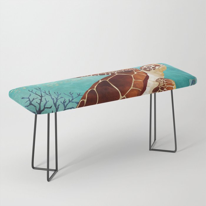 Metallic Sea Turtle Bench Gallery Image 1