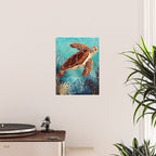 Metallic Sea Turtle Poster Gallery Image 2