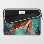Metallic Sea Turtle Laptop Sleeve Gallery Image 2