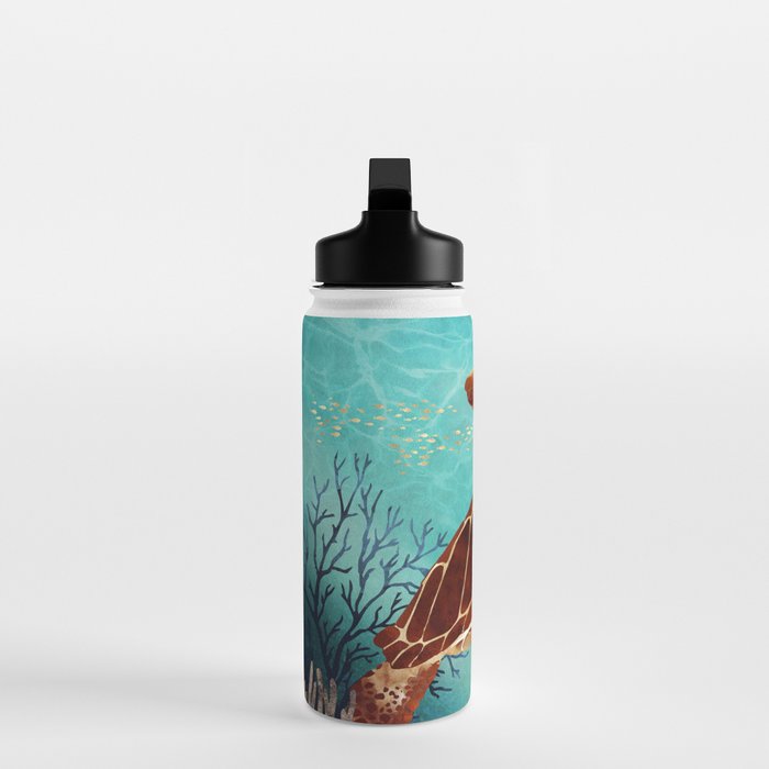 Metallic Sea Turtle Water Bottle Gallery Image 3