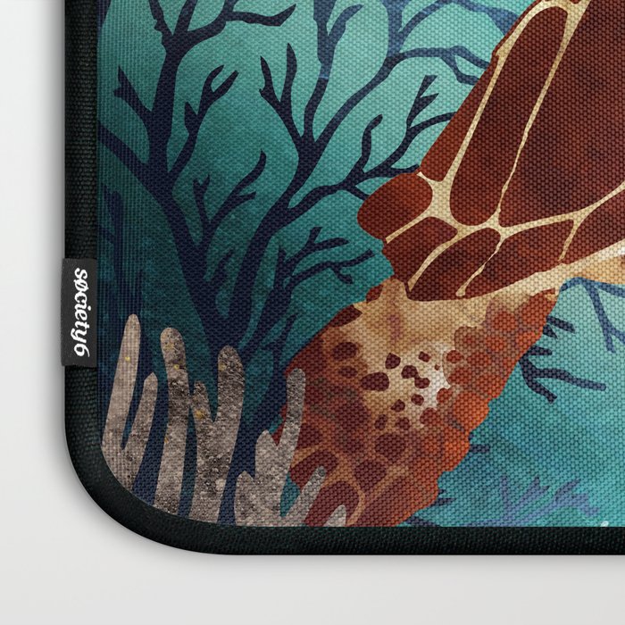 Metallic Sea Turtle Laptop Sleeve Gallery Image 3