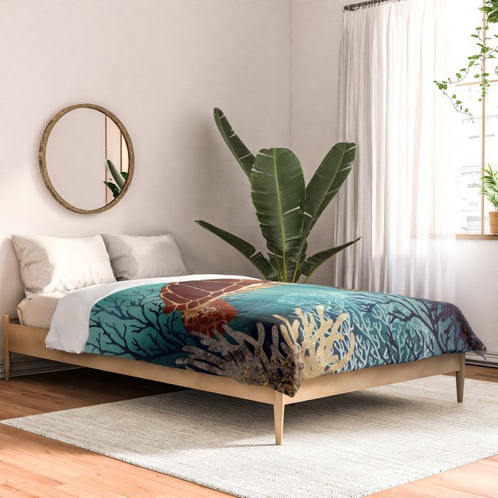 Metallic Sea Turtle Comforter Gallery Image 2