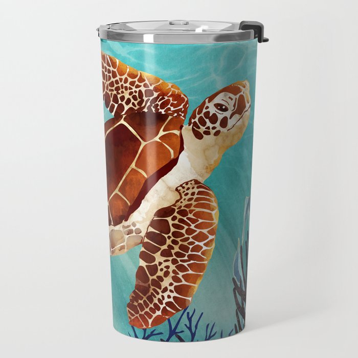 Metallic Sea Turtle Travel Mug Gallery Image 2